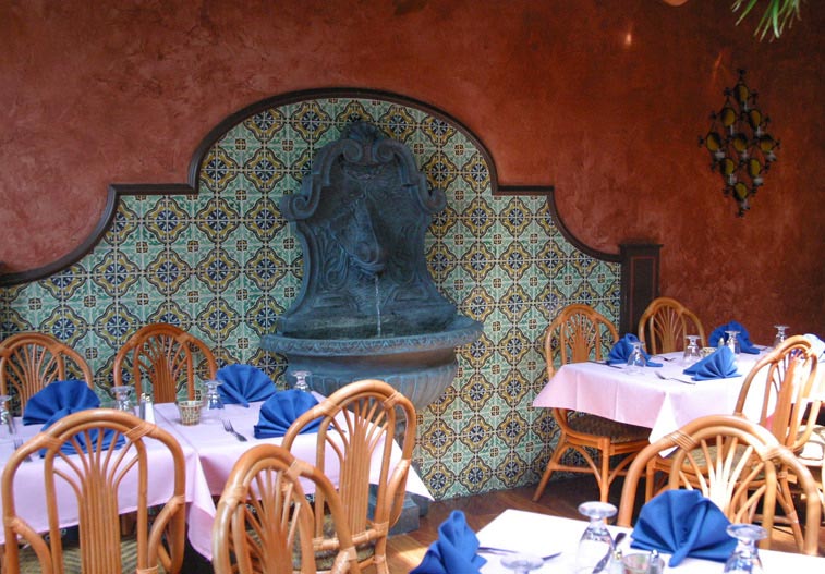 The dining room fountain